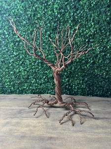 13” Vintage Copper Wire Tree Heavy Sculpture - Picture 1 of 9