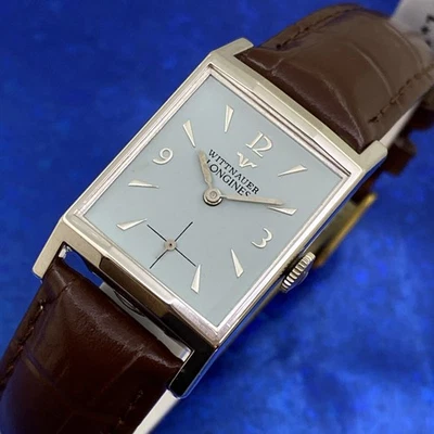 Vintage 1960s Mans WITTNAUER LONGINES Revue Stunning Blue Dial Serviced WARRANTY - Image 1 of 4