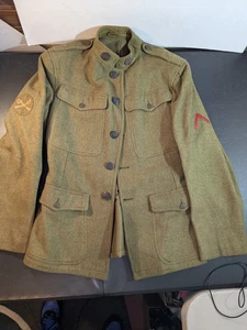 Vintage WWI World War I US Reserves National Guard Uniform Wool Uniform Tunic - Picture 1 of 23