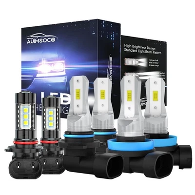 Para Ram 1500 2013 2014 2015 con proyector bombillas LED 8000K faros y luz antiniebla Foto 1 de 4