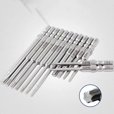 T1-T15 Tip 4mm Long Magnetic Torx Screwdriver Bits Round Head Dia 40mm-100mm - Image 1 of 4