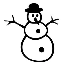 SNOWMAN Sticker Christmas Xmas Vinyl Decal Window Wall Art Decor Frosty Button - Picture 1 of 3