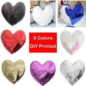 10-50pcs Sublimation Pillowcase Sequin Cushion Cover for Heat Press Transfer DIY - Picture 1 of 55