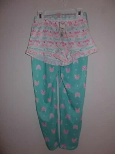 S.O. - GIRLS - 2 PC PAJAMA PANTS - PINK/WHITE/GREEN - SIZE XXS (AC-29-232) - Picture 1 of 3