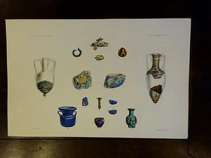 Antiquitäten Archäologie Glas Antik Lithographie Froehner Wilhelm 1903 Druck 14 - Bild 1 von 11
