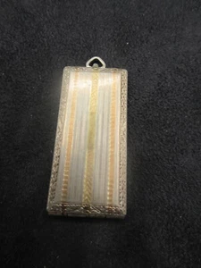 Victorian FINBERG Sterling Silver CARD HOLDER LOCKET 15 gram no monogram - Picture 1 of 5