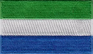 Sierra Leone Flagge bestickte Patches 2,5"" x 1,5"" Aufbügeln - Bild 1 von 1