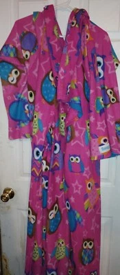 Manta portátil ajustada de búho rosa para niña talla única Foto 1 de 3