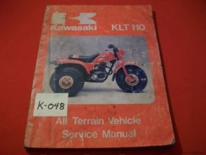 VINTAGE KAWASAKI KLT 110-A1 ATV 3 WHEEL FACTORY SERVICE MANUAL #99924-1047-01 - Picture 1 of 3