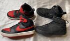 Lot Of 2 Nike Court Borough Mid 2 Shoes Black/Red High Cut 13C