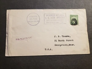Ship SS FORT AMHERST, FURNESS Red Cross Line Naval Cover PAQUEBOT - Picture 1 of 2