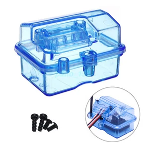 Waterproof Receiver Box Transparent Blue For Traxxas Slash 4X4 10SC RC Car Boat - Picture 1 of 7