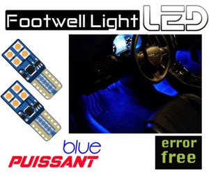 Per Audi A8 D3 4 Lampadine LED Blu Illuminazione Pianale Pavimento Tappeto Piedi - Foto 1 di 1