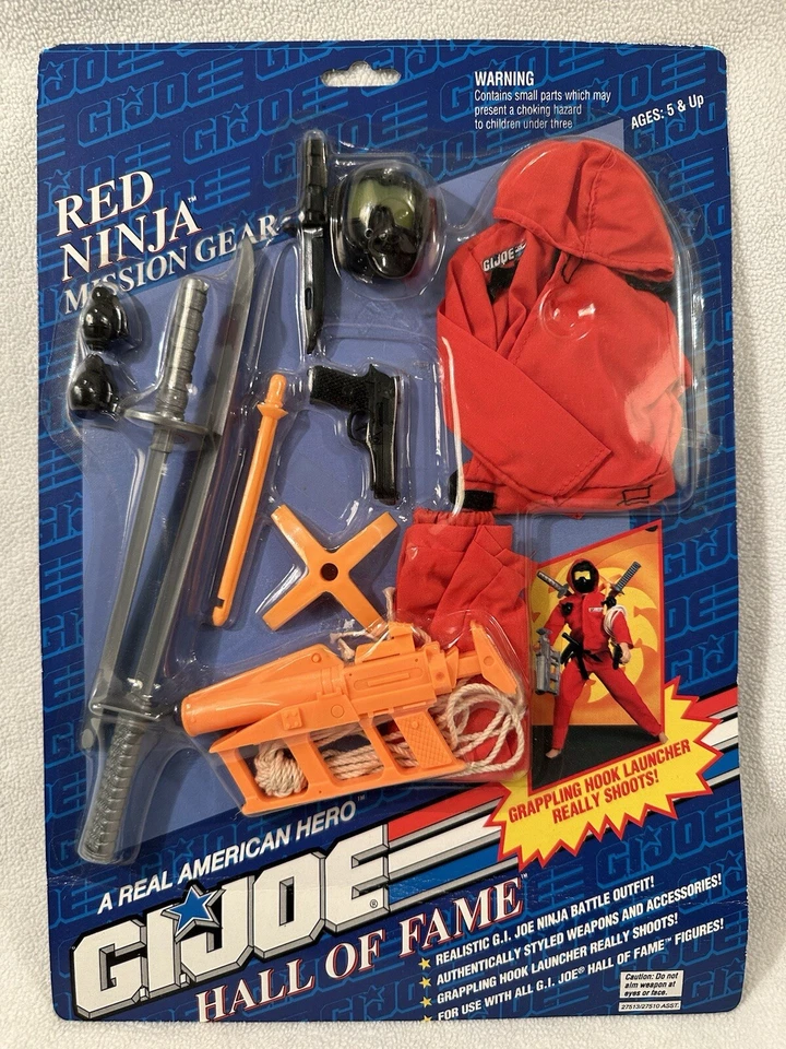 Gi Joe Hall of Fame Red Ninja Mission Gear 1993 #27513
