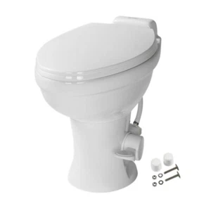 Lippert 2022113192 Flow Max Rv Toilet Elongated Porcelain White - Picture 1 of 1