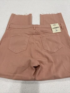 Neu mit Etikett L'Agence Sada High Rise Jeans Cropped Slim Rose Hellbraun Größe 33 Stretch Rohsaum - Bild 1 von 6