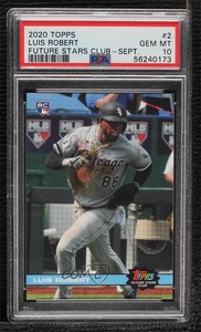 2020 Topps Future Stars Club September Luis Robert #2 PSA 10 GEM MT Rookie RC