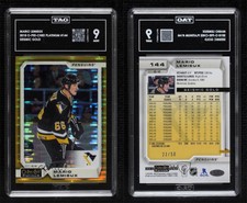 2018-19 O-Pee-Chee Platinum Seismic Gold /50 Mario Lemieux #144 TAG 9 MINT HOF