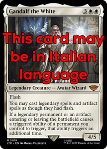 MTG GANDALF THE WHITE EXC - GANDALF IL BIANCO 19 - LTR - MAGIC - Imagen 1 de 1