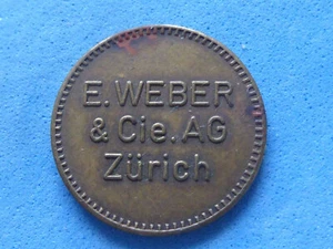 1541) Switzerland E Webber & Cie AG Zurich Token 19mm Uniface £3.00 - Picture 1 of 2