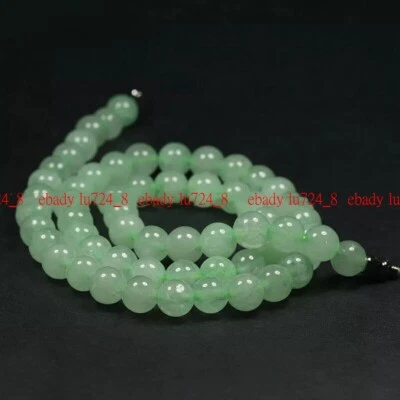 Beautiful 10mm Green Aventurine Jade Round Gemstone Beads Necklace 16-36'' - Image 1 of 4