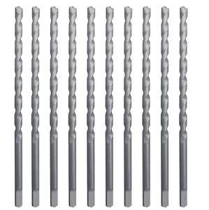 10Pcs 3/16" x 5-1/2" Masonry Drill Bits Carbide Tipped Tapcon Half Flat Shank - Picture 1 of 8
