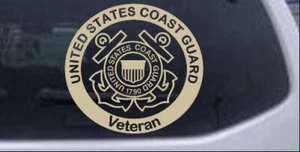 Coast Guard Veteran Car Truck Window Decal Sticker Desert Sand 6X5.6 - Picture 1 of 1