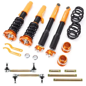 Coilovers 24 Way Damper Lowering Kit + Sway Bar Link For BMW E46 320i 325i 98-05 - Picture 1 of 13