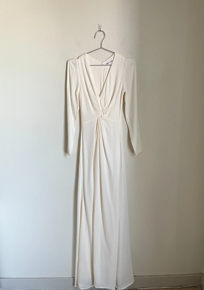 Reformation Women's Gatsby Gathered Maxi Dress in Ivory Size US 0 - Image 1 of 4