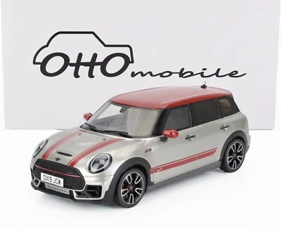 Otto-Mobile 1/18 Mini Clubman JCW John Cooper Works SW 2021 Silver Red OT1106 - Immagine 1 di 4