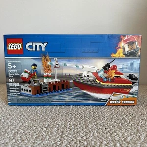NEW LEGO City 60213 Dock Side Fire Sealed Set Retired NIB Water Boat - Picture 1 of 3