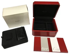 Caja de reloj rojo clásico Cartier + libros + bolsa de cuero + cojín COWA0017 - Imagen 1 de 4