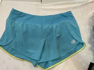 New Balance Running Blue Shorts Women Sz L 15.00 - Picture 1 of 4