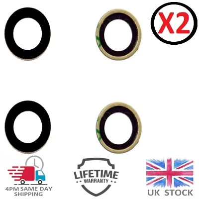 For iPhone SE (2020) Back Camera Glass Lens Replacement Rear Camera Lens x 2 - Image 1 of 4