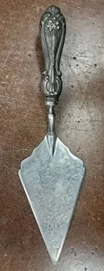 Vintage R Sterling Silver Fancy Trowel Pastry Server Utensil Art Nouveau Italy - Picture 1 of 6