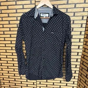 Gas Cotton Black And White Button Down Shirt Size Medium - Picture 1 of 5