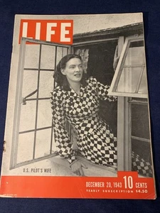 LIFE MAGAZINE December 20 1943 U. S. PILOTS WIFE Teheran INDIA FAMINE WWII ADs - Picture 1 of 23