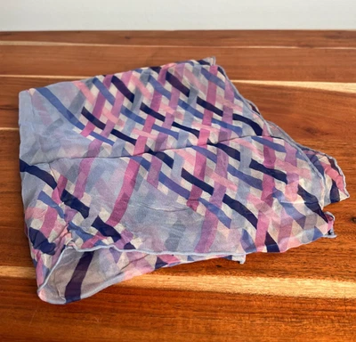 VTG Glentex Silk Blend Rectangle Scarf Geometric Print 42x16 Made in Japan - Image 1 of 4