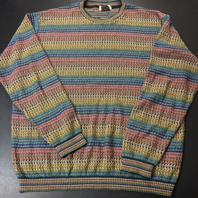 VTG Norm Thompson Escape From The Ordinary Sz L Pullover Sweater Colorful 90s - Image 1 of 4