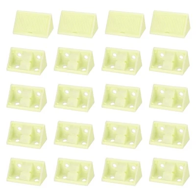 20 Stück Kunststoff Eckstreben 42 x 20 x 20 mm rechtwinklig Winkel beige - Bild 1 von 4