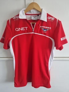 Bianchi / Chilton Marussia Team Poloshirt Formel 1 2014 rot / weiß Größe 12 - Bild 1 von 9