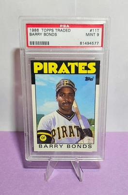 1986 Topps negociado # 11T Barry Bonds (RC) OF Pirates calificado PSA 9 como nuevo Foto 1 de 3