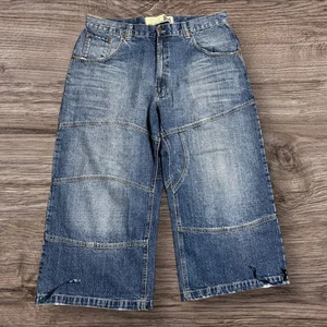 Vintage Gold Label Shorts Baggy Herren Gr. 38 Blau Y2K Jorts Skate 90s Grunge - Bild 1 von 6