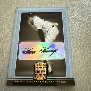 2005 Donruss Greats Auto Rich Gossage NY Yankees - Picture 1 of 11