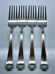 SILVERWARE WALLACE CASINO Outline 4 SALAD FORK 7 3/8 Gr84 THANKSGIVING CHRISTMAS - Picture 1 of 4