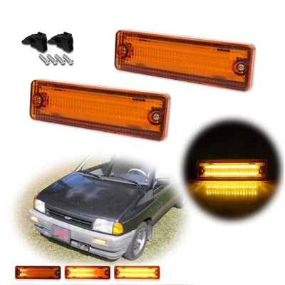 Lámpara de señal DRL de esquina delantera LED secuencial para camioneta Mazda 323 626 ámbar Foto 1 de 4