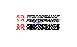 5.7L PERFORMANCE Hood decals emblem - Fits Chevy Silverado GMC 53P set of 4 - Picture 1 of 1