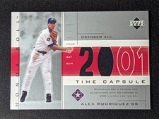 Alex Rodriguez 2001 Upper Deck Honor Roll Time Capsule Game Jersey #TCAR4
