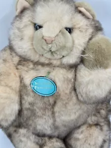 Unglaubliche Petables Plüschtier Stofftier fette Katze Kätzchen braun hellbraun Tabby Vintage - Bild 1 von 11