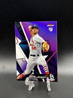 2018 Topps Finest Jack Flaherty #14 Purple Refractor Rookie Card #’D 84/250 RC - Image 1 of 4